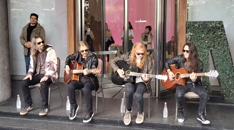 Megadeth faz show em porta de hotel para fãs argentinos